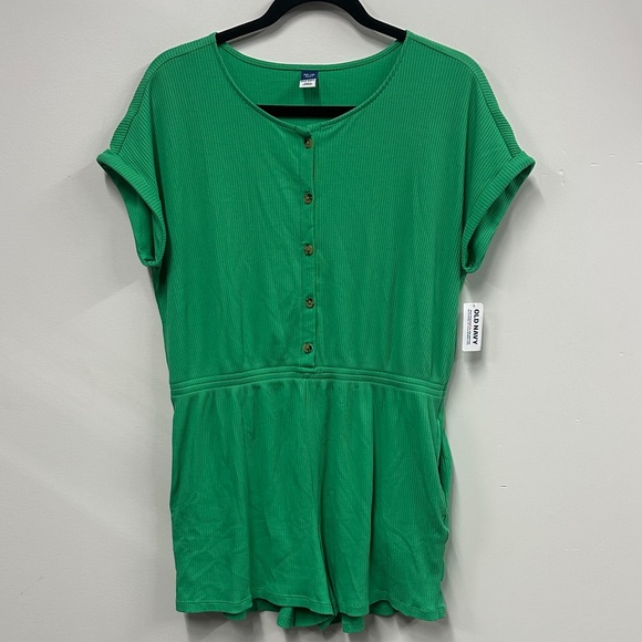 Old Navy Other - Old Navy Green Button-Up Kids romper xxl 18 new